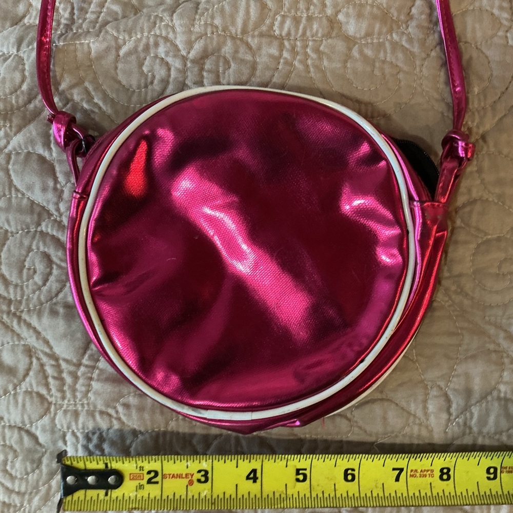 Vintage 1986 Express Metallic Pink RARE Crossbody Halley and His Comet Bag - Picture 8 of 16